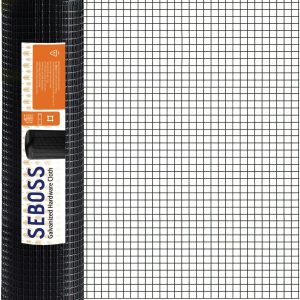 Seboss Black Hardware Cloth 1/4 inch 23 Gauge,
